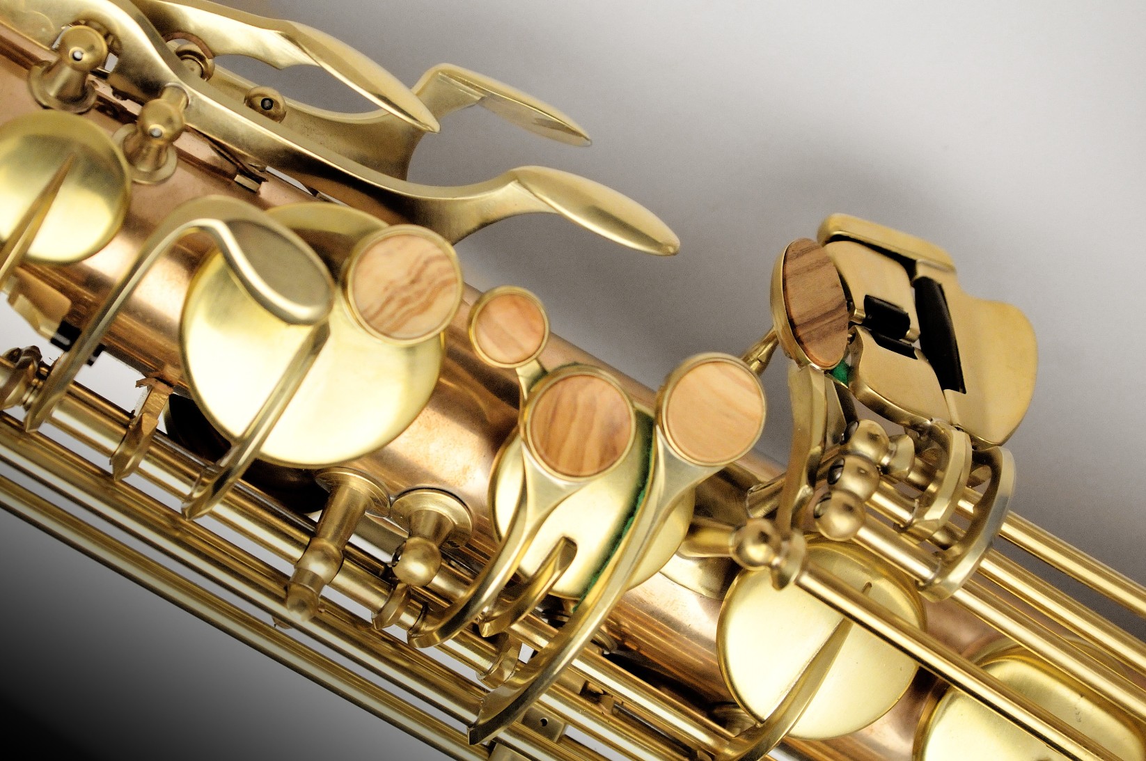 Tenor saxophone engraving detail